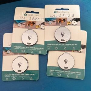 TrackR Bravo Bluetooth Item Finders - White/Silver (4 Pack)